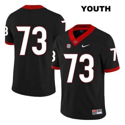 Youth Georgia Bulldogs NCAA #73 Xavier Truss Nike Stitched Black Legend Authentic No Name College Football Jersey RTZ0554OS